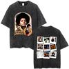 Prané Vintage Grafické Tričko s Obalem Alba Michael Jackson Pánská Móda Rock Pop Hudba Tričko Pánské Retro Gotický Rock Streetwear