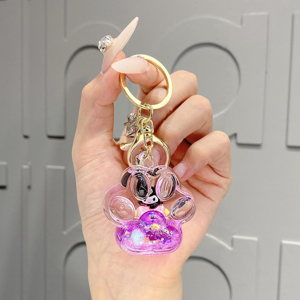 Floating Adorable Sand Bottle Panda Keychain Cartoon Pvc Creative Gift For Kids Friends And