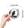 55-Piece Black Crow Graffiti Stickers for DIY Decoration - Waterproof for Water Bottles & Desks
