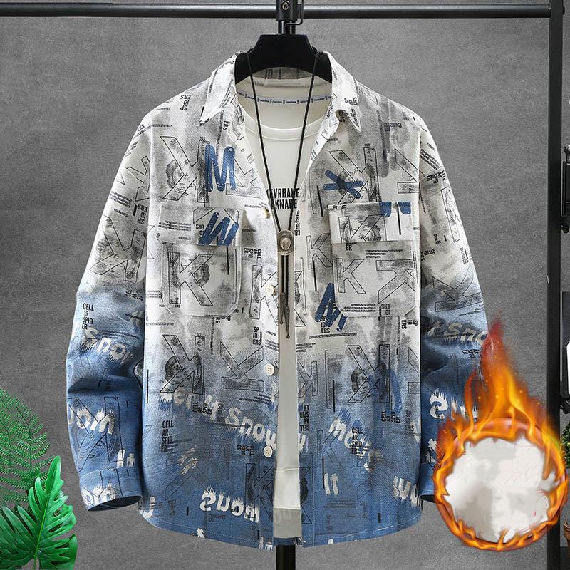 

Бархатная рубашка больших размеров с длинными рукавами, мужская весенне-осенняя толстая рубашка, рабочая куртка, повседневные топы 4XL-10XL 7XL синий