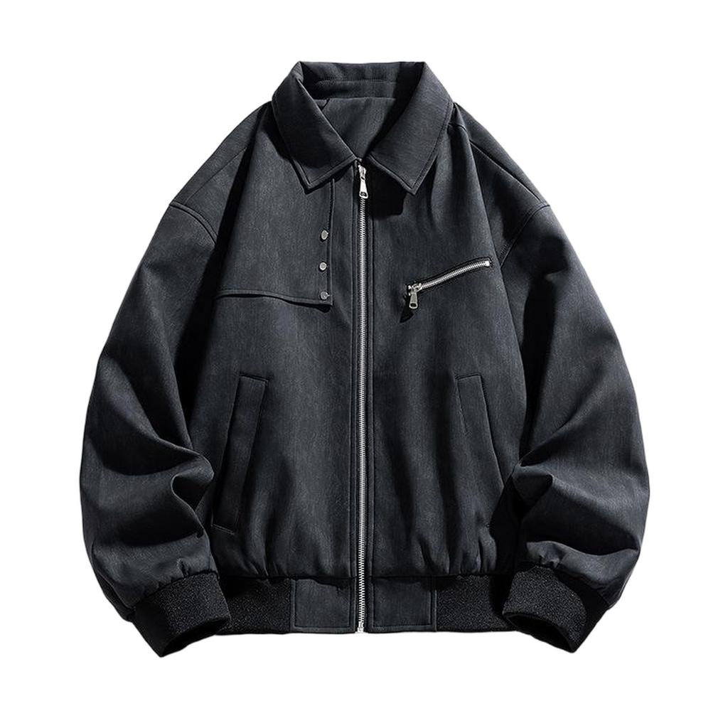 Американская ретро куртка с лацканами для мужчин и женщин, свободная повседневная мотоциклетная куртка из состаренной кожи всех видов