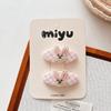 Autumn New Style Fabric Polka Dot Color Bow Bb Clip Simple and Versatile Children Do Not Hurt Their Hair Side Bye Bye Clip