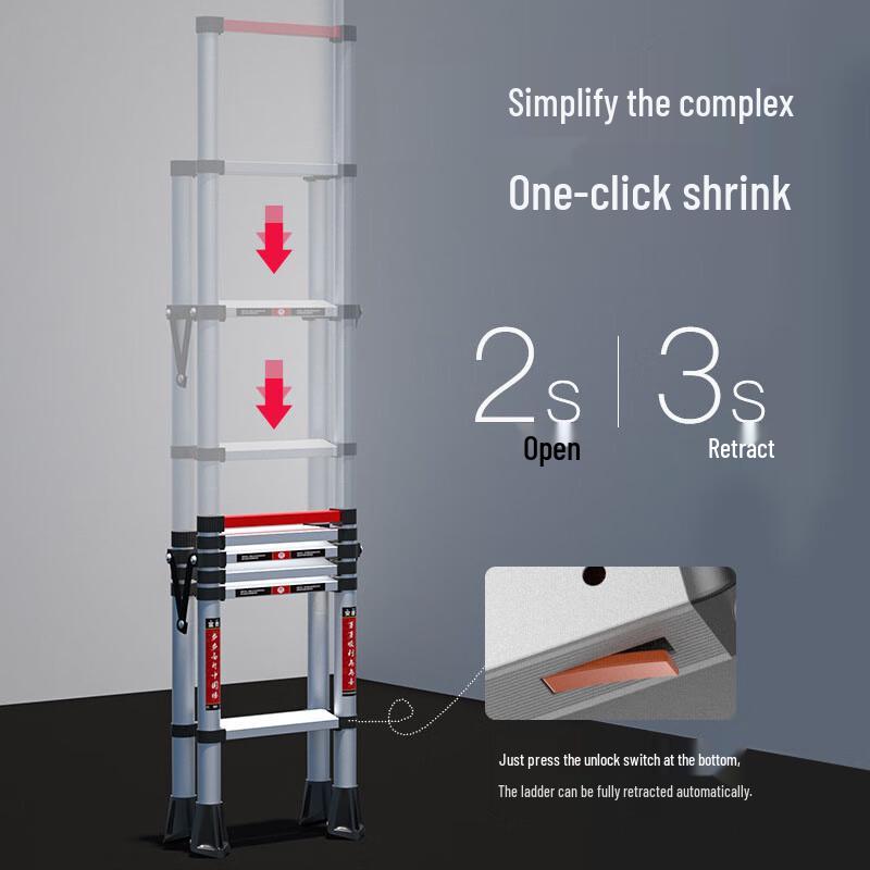 Chain Worker Aluminum Telescopic Ladder