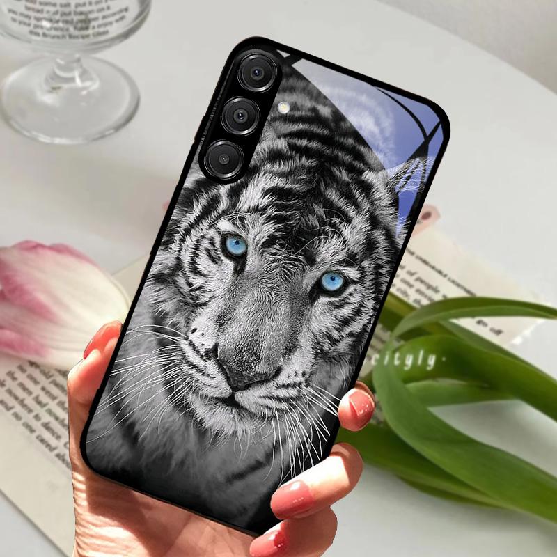 

Для Samsung A26 5G Чохол Жорсткий ПК Загартоване Скло Чохол для Телефона Для Samsung Galaxy A36 A56 5G Модний З тваринами Скляний Захисник Чохли Galaxy A26 5G