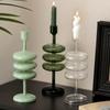 Nordischer bunter Glas-Kerzenhalter Kerzenständer für Hochzeits-Tischdekorationen Moderne Wohnzimmer-Deko Kerzenständer Geschenk