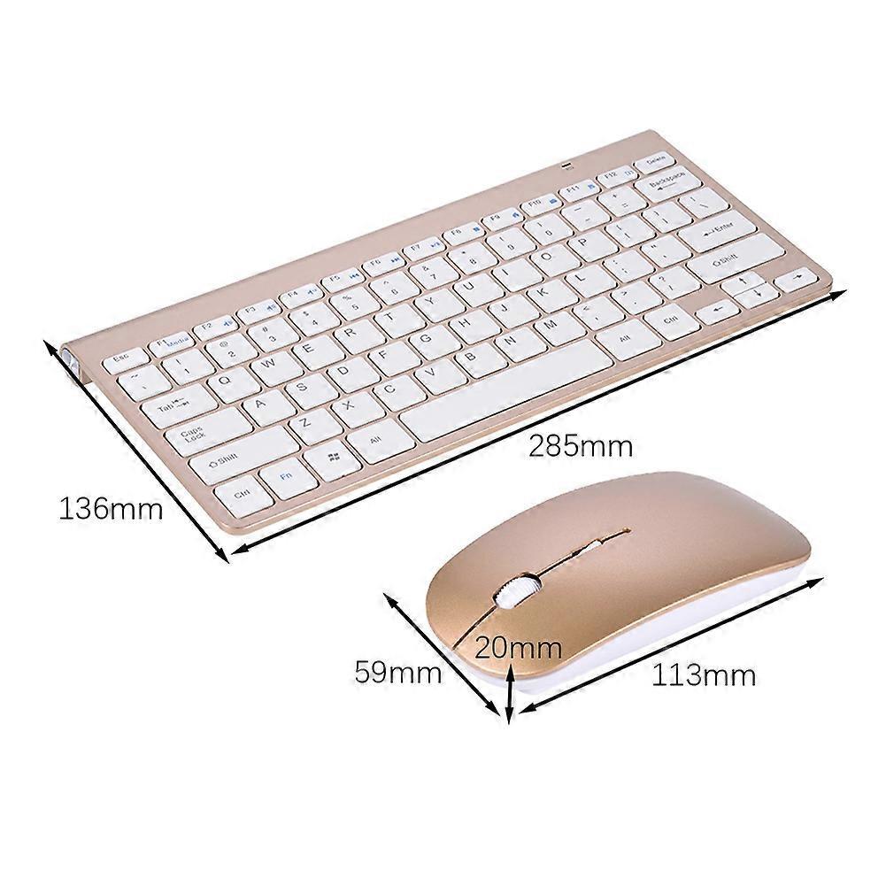 Wireless Keyboard Mouse Combo Kit Ultra Thin Ergonomic Cordless Keyboard Set for Office School Home