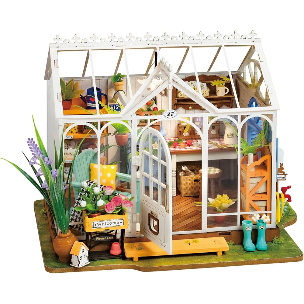 Tsukurundesu Miniature Dollhouse DG Series Garden House DIY Kit with Instruction Manual