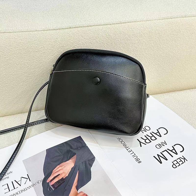 2025 New Trendy Genuine Leather Women's Bag Fashion Retro Shell Bag Crossbody Bag Shoulder Bag