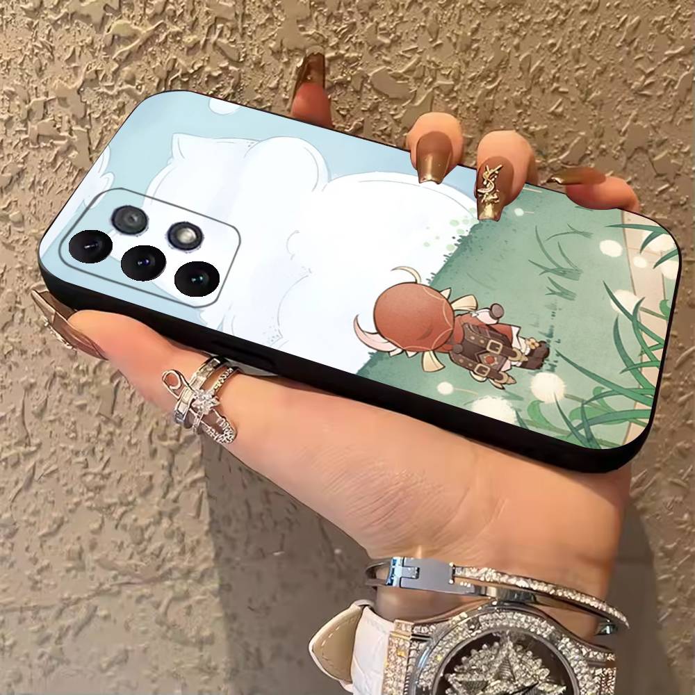 G-Genshin Impact Cute Klee Phone Case For Samsung Galaxy A13,21s,22,31,32,52,53,71,80,A91 Soft Black Cover