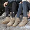 Winter Fleece Anti-splashing Hiking Shoes Fleece Warm Cotton Shoes Platform Sole Barefoot Comfortable Snow Boots