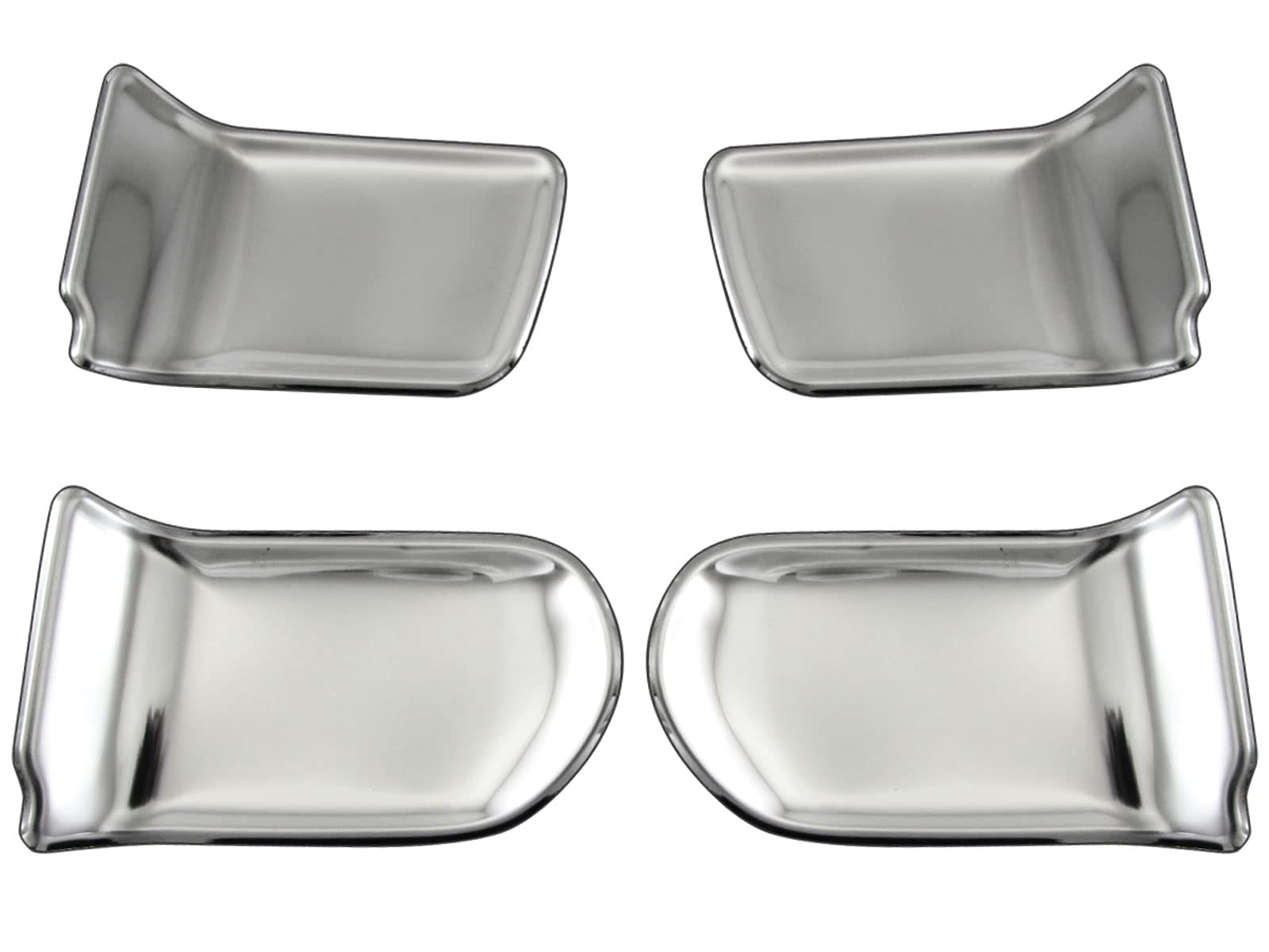 

BRIGHTZ Sakura B6AW Finish Stainless Steel Inner Door Handle Set SAKURA Ultra-Mirror Covers, Plated, 4-Piece [INS-DHC-250]