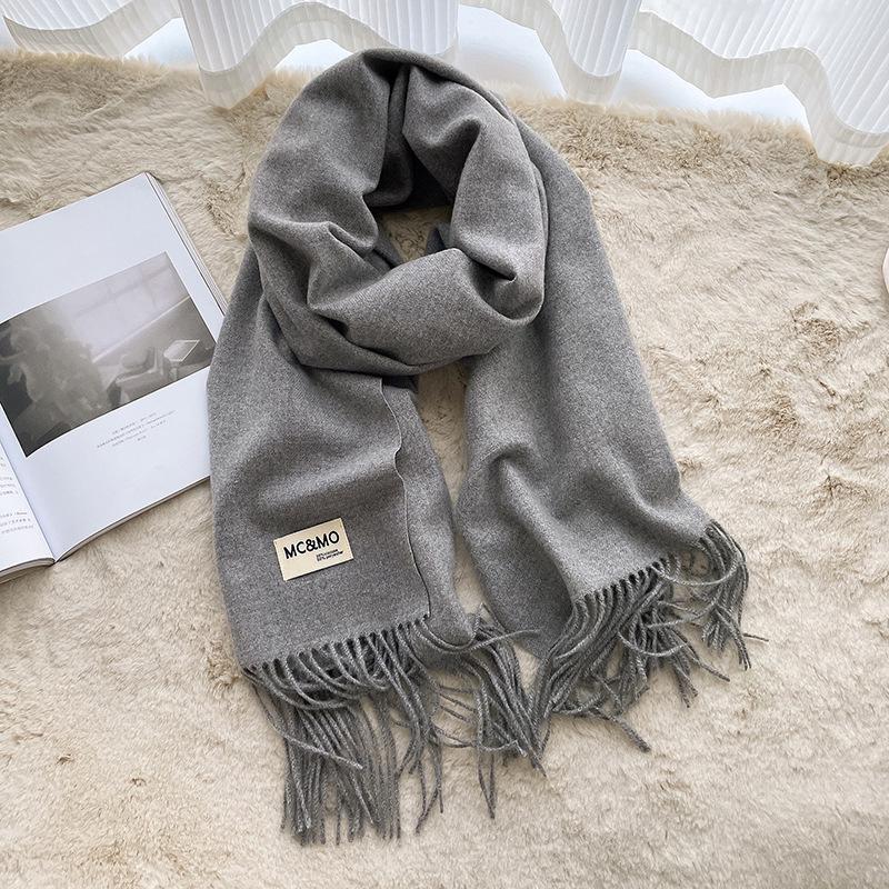 2024 Soft Imitation Cashmere Scarf: Women's Autumn-Winter Korean Style Warm Neck Warmer - Couple's Cold Protection Long Shawl.