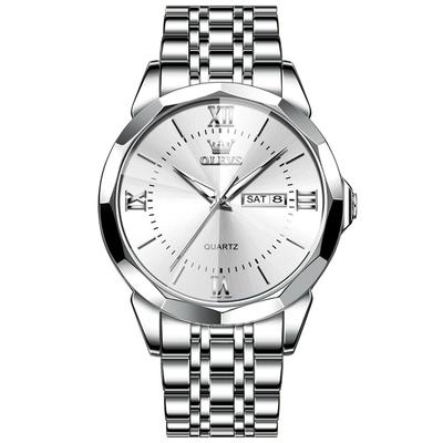 Men's Watch, Stainless Steel Band, Date Display, Chronograph, 40mm, BusinessFormal, Water Resistant To 10 ATM, Available In Gold, Blue, and