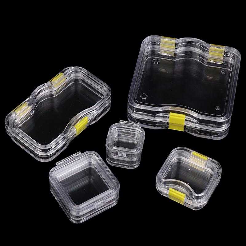 1 Pcs Plastic Dental Lab Box With Film Dentist False Tooth Case Box With Membrane Storage Boxes Denture Teeth Container Case