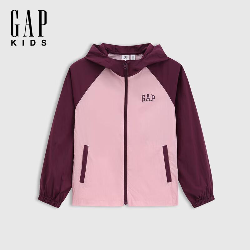 Gap Girls  Fall 2025 Printed Logo Colorblock Hooded Jacket 150/72