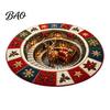 Kerstfeest Woondecoratie Rond Kerst 3D Vloerkleed, Optische Illusie Vloerkleed Kerstman Kabouter Gewatteerd-achtig Creatief Cadeau voor Antislip Wasbare Vloer