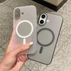 Matte Translucent Frosted Case For iPhone 16 15 14 13 12 11 Pro Max For Magsafe Magnetic Wireless Charging Ultra Thin Back Cover