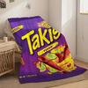Vibrant Takis Chili Printed Soft Flannel Throw Blanket Ultra Cozy for Bed Sofa Travel Ideal Birthday Gift