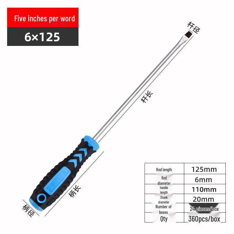 Magnetischer Kreuz- und Schlitzschraubendreher mit Kürbisgriff für den Hausgebrauch