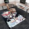 1pc Anime Wolf Mask Chair Mat - Office Desk Pad with Demon Slayer Design, Non-Slip Carpet for Home Decor, Suitable for All Seasons.U051
