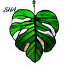 Transparent Acrylic Leaf Hanging Pendant, Waterproof Sunproof Window Hanging, Decorative Four-leaf Clover Pendant Ornament with Colorful Light Effects