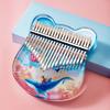 Profession Kalimba 17/21 Keys Thumb Piano with Study Instruction & Tune Hammer Acrylic Finger Piano for Kid Beginners