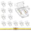10 pièces Connecteurs de Bande LED COB 8mm/10mm Connecteurs Réutilisables pour Lumière d'Armoire DIY Connecteurs de Fil 2 Broches Sans Soudure Projets d'Éclairage
