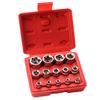 Set di Bussole E-Torx Femmina con Custodia, 1/4, 3/8, 1/2 poll.. Kit di 14 bussole torx esterne Drive E4-E24