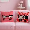 European P-Puccas Pillow Case Soft Plush Fabric Double-Sided Printed Cushion Cover Warm Winter Sofa Pillow Case