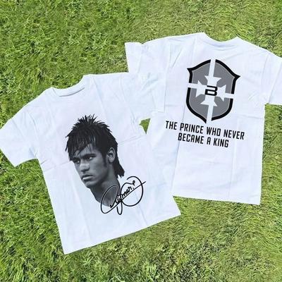 Women Clothing Print Fashion Men Oversize Tee Cristiano Ronaldo Neymar American Football Star Print Cotton Short-sleeved T-shirt