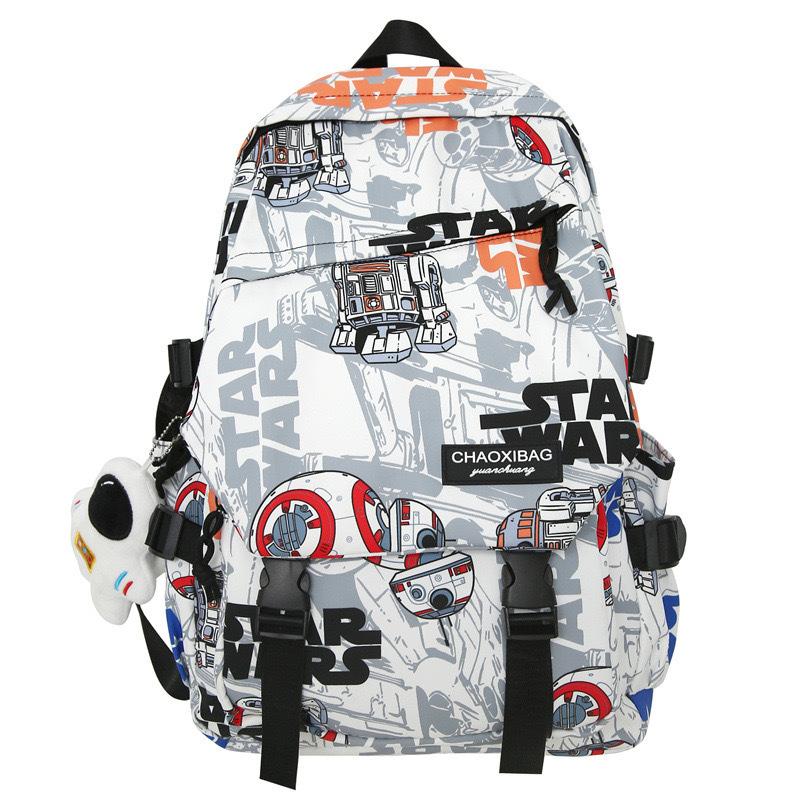 Schoolbag Backpack Men's and Women's Fashion Korean Version of Harajuku Ins Style Simple Junior High School Student Schoolbag Lightweight Trendy Brand