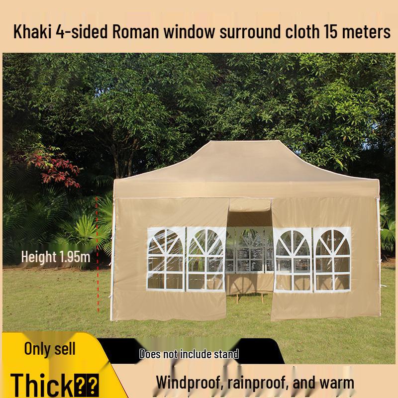 Transparent Tent Side Panel: Windproof & Waterproof Outdoor Canopy Enclosure with Thick Fabric and Durable Edging