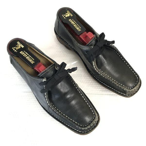 Regal Mokassin U-Tip Lederschuhe Schwarz 24.5(GEBRAUCHT)