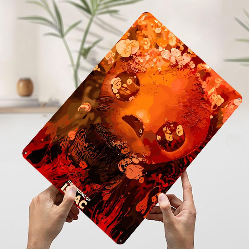 

The Binding of Isaac Game Art Printed Poster Customized Wall Art Retro Vintage Metal Tin Signs for Room Ornaments Office Decor 7.9x11.8In(20x30cm)