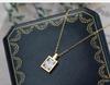 Emerald Zircon Pendant Necklace - Gold-Plated Titanium Steel, Fade-Resistant, Light Luxury Collarbone Chain.