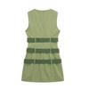 Spring European & American Style Mini Vest Dress with Waist Belt Details