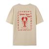 Hummer-Liebhaber Club T-Shirt mit Rückendruck Vintage Meeresfrüchte T-Shirt Kurzarm Ästhetisches Foodie Shirt Unisex Mode Damen T-Shirts