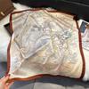 70x70cm Lightweight Silk-Look Square Scarf Women French Chic Hair Band Office Accessory Viscose 96%