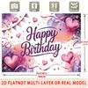 Party Backdrop Birthday Heart Pink Event Photo Booth Background Front Door Decor