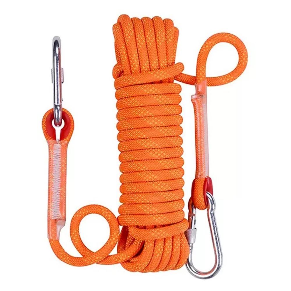 Thickened 10mm Safety Life Rope Static Mountaineering Rope Tool Static Rock Rope Hiking 20M оранжевый
