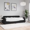 Vidaxl Sofa Z Materacem Do Spania, Czarna, 80X200 Cm, Aksamit