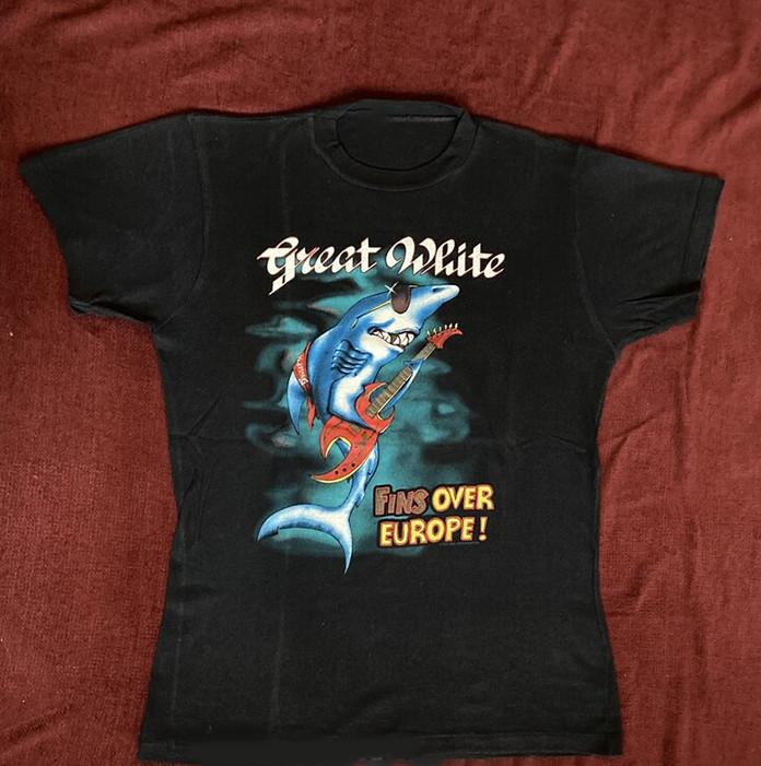 

Vintage 90s Spring Ford Great White Band Tour T-shirt SG048 FREE SHIPPING 5XL різнокольоровий