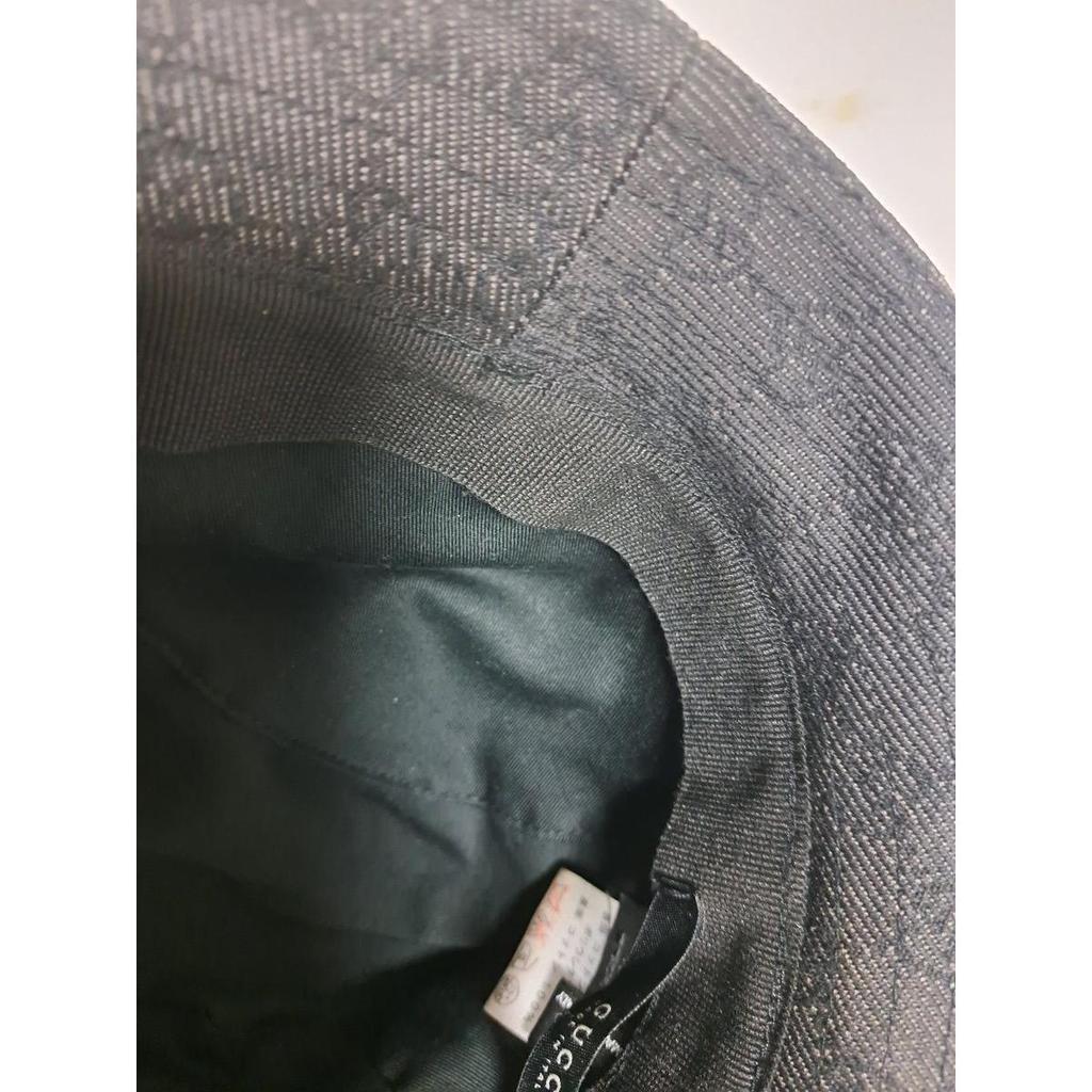 Used Gucci Hat GG Pattern Denim Black Black GG Hat L Men's Women's GUCCI Cotton