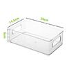 PET Flip-top Refrigerator Storage Box for Fresh Produce and Beverages - Transparent and Compartmented Container