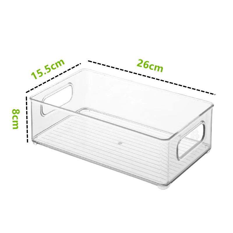 PET Flip-top Refrigerator Storage Box for Fresh Produce and Beverages - Transparent and Compartmented Container