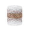 1m/roll Natural Rustic Vintage Satin Bow Lace Edge Hessian Ribbon Sisal Trim Jute Burlap