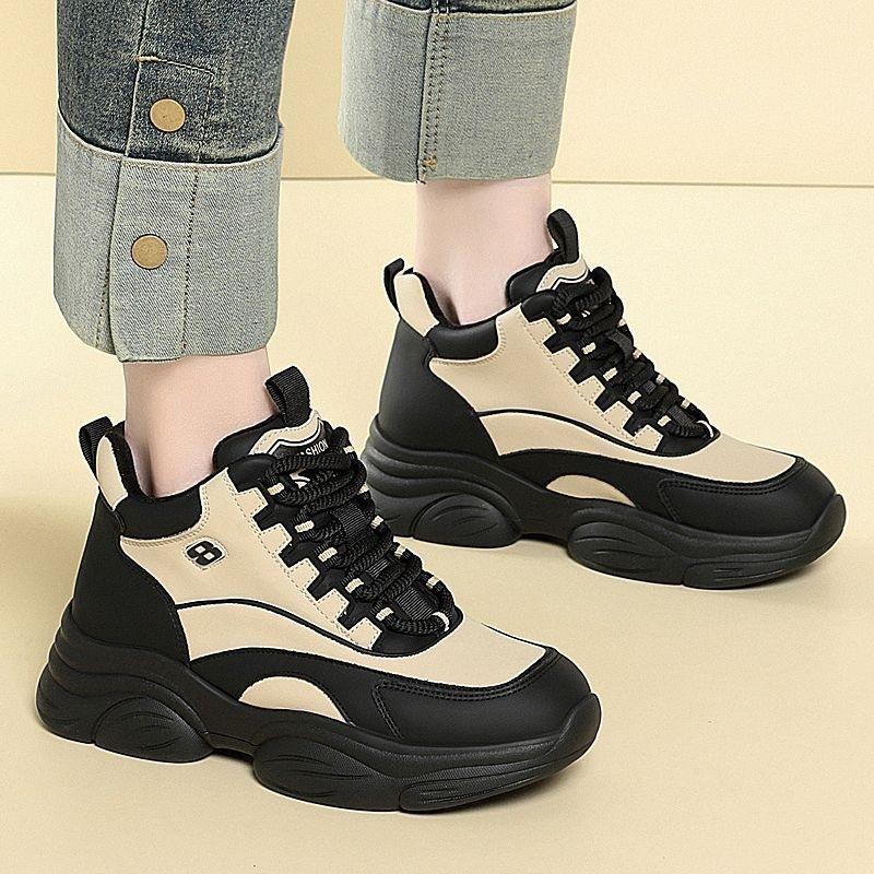 Shoes platform dad shoes 2025 new spring and autumn women's shoes versatile and popular spring and autumn height increase casual sports shoes