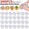 3000-100pcs Disposable Gloves Plastic Gloves Transparent Kitchen Bathroom Cleaning Gloves For DIY Cooking Kitchen Accessories