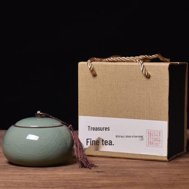 Керамическая чайница Лонгцюань с глазурью селадон