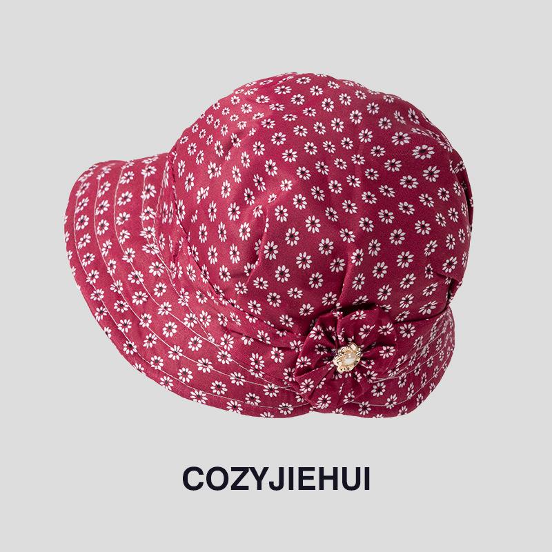 Wholesale summer middle-aged and elderly sunshade sunscreen cap outdoor leisure foldable bucket hat light fashion versatile top hat
